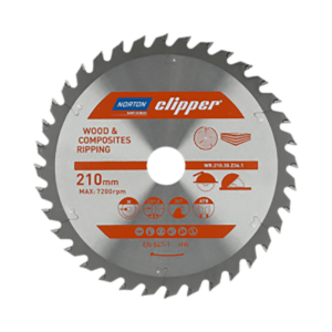 Rezna ploča za drvo 210×2.8/1.8×30 Z36 gruba Norton Clipper