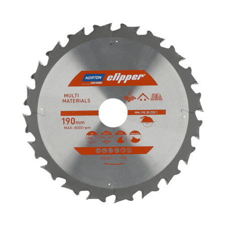 Rezna ploča za multi 190×3,0/2.0×30 Z20 Norton Clipper