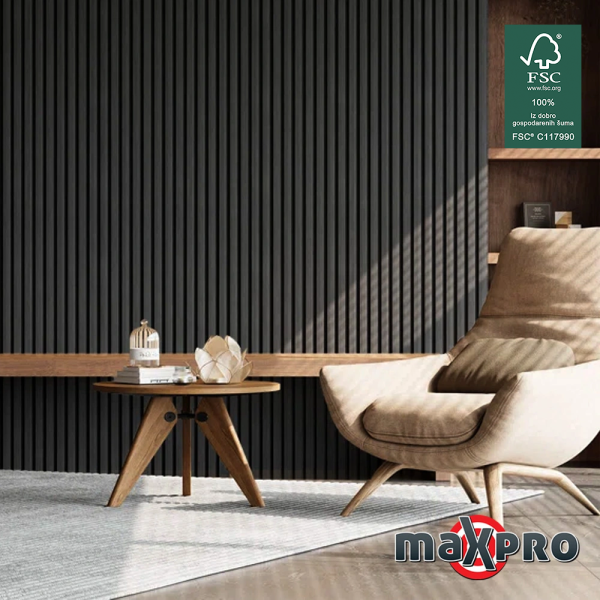 Akustični panel Crni hrast FURNIR 240x60 cm