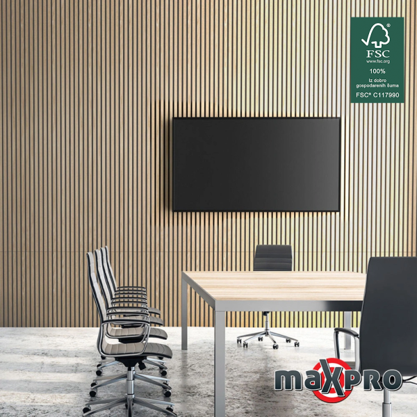 Akustični panel Svijetli hrast FURNIR 240x60 cm