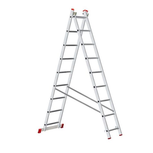 Ljestve aluminijske duple 2x9