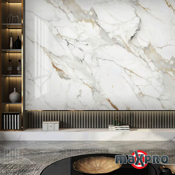 PVC dekorativna obloga - Bianco Carrara Gold 8024