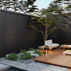 WPC vanjski zidni panel antracit (PURE BLACK)